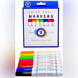 Color Swell Washable Markers With 8 Vibrant Colors